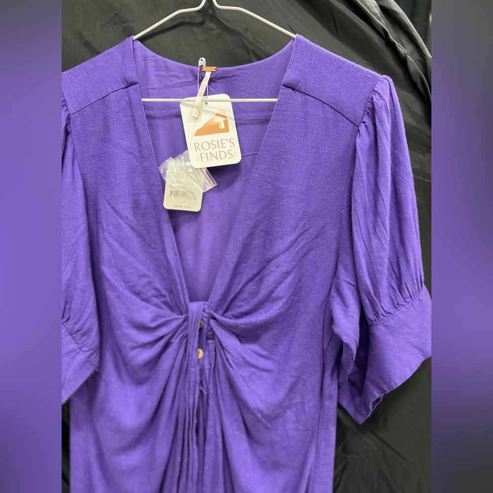 Free people vintage summer midi dress - purple - Picture 5 of 6